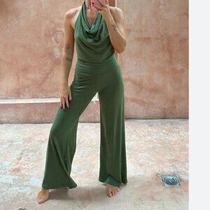 Aria Lattner Womens Blue Jumpsuits Hand mande Organic Bambo/cotton size XL